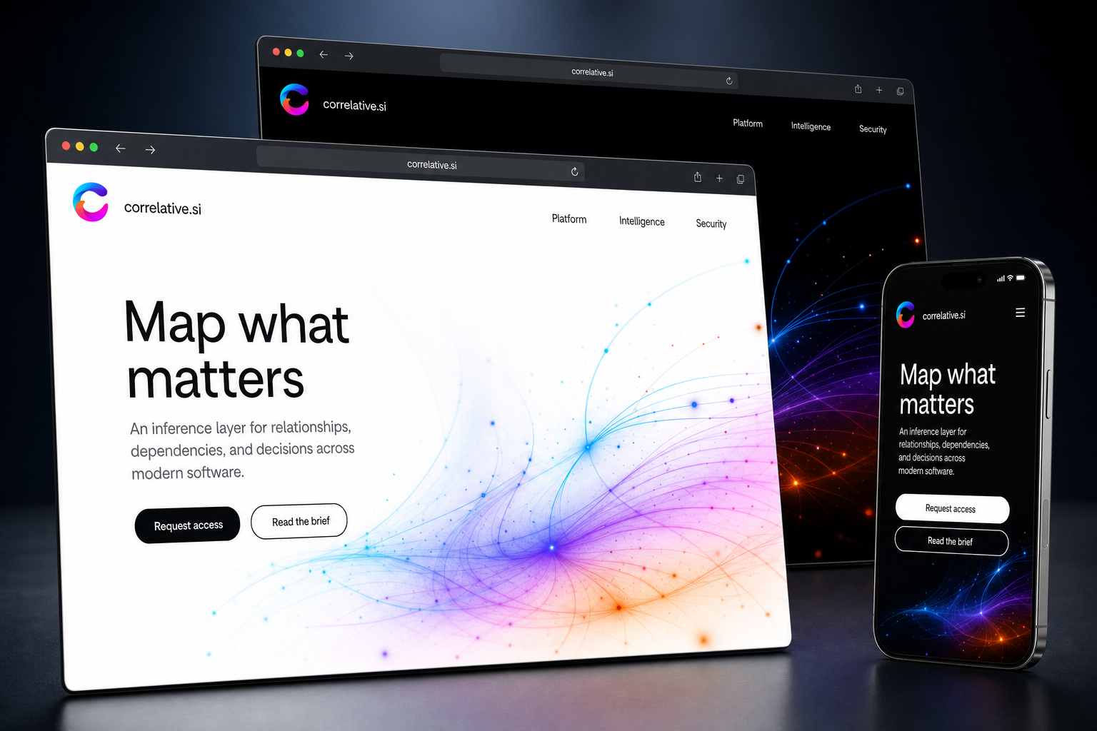 correlative.si website concept preview