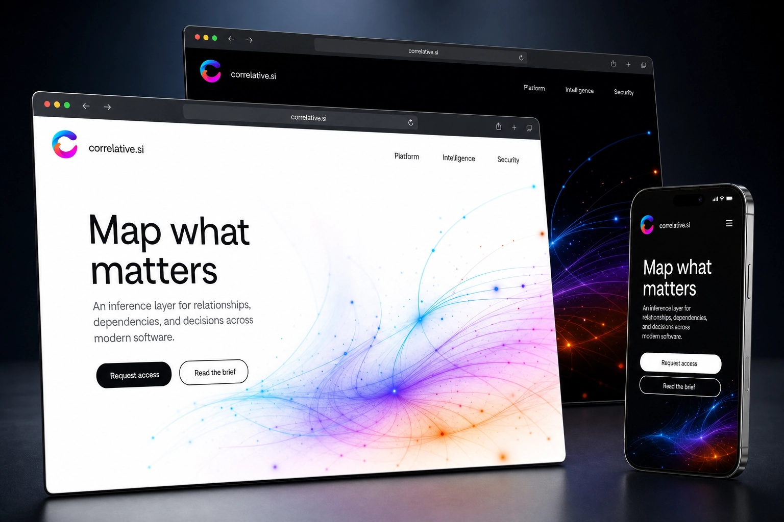 correlative.si website concept preview