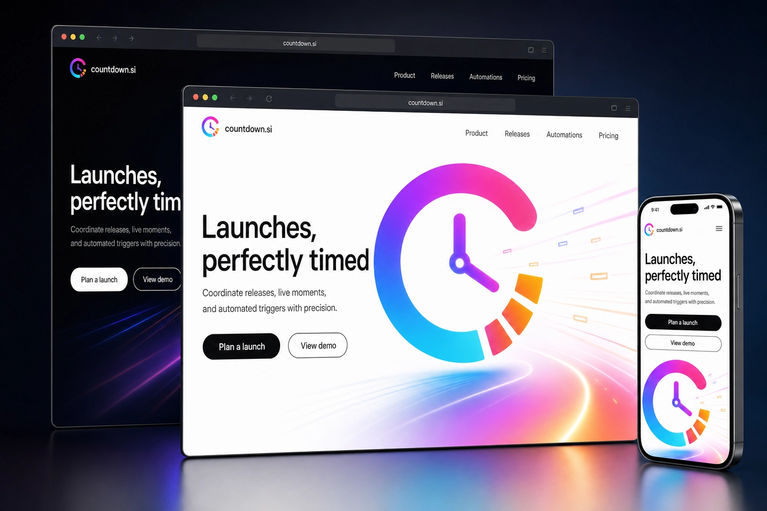 countdown.si website concept preview