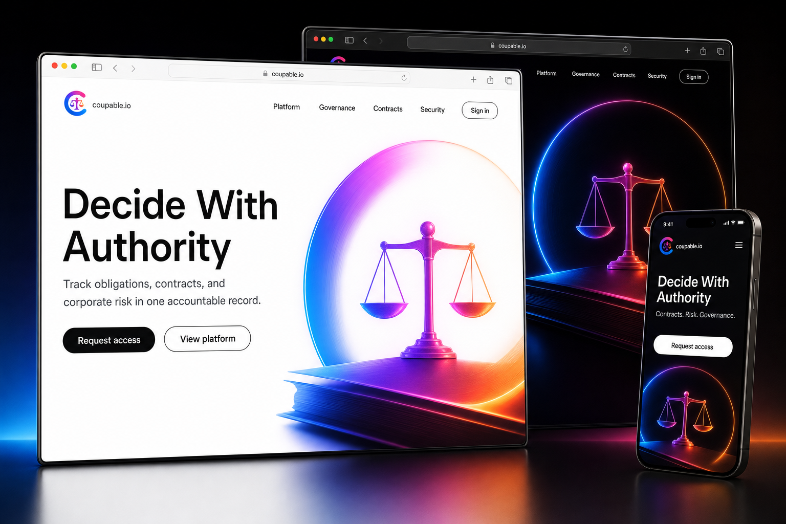 coupable.io website concept preview