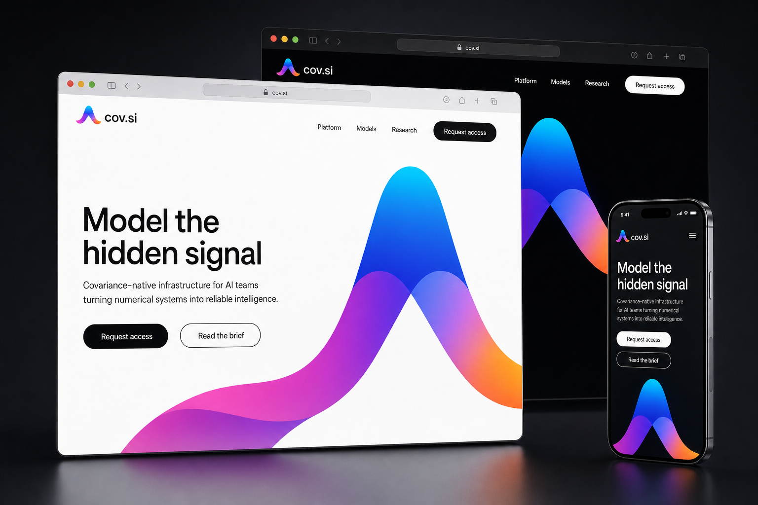 cov.si website concept preview
