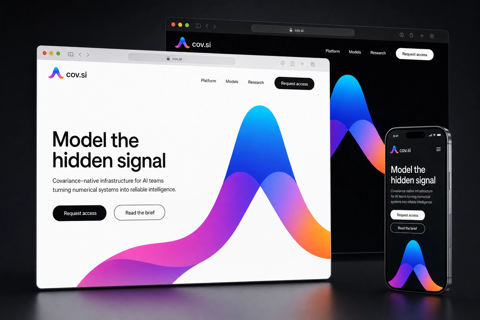 cov.si website concept preview