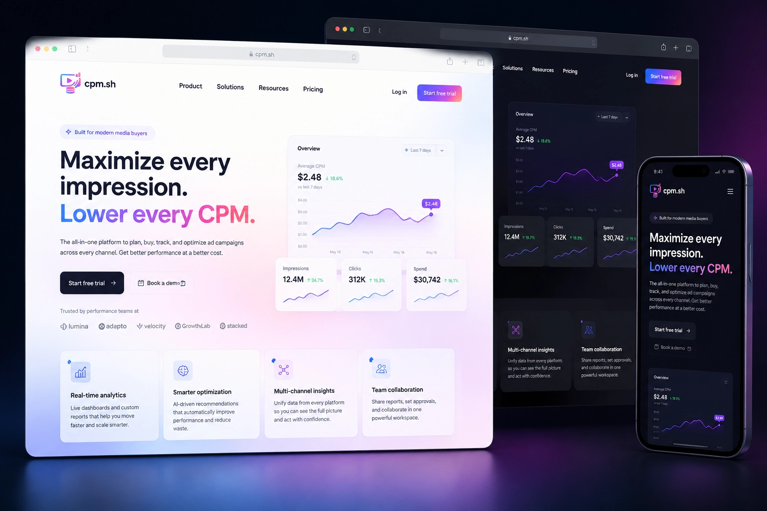 cpm.sh website concept preview