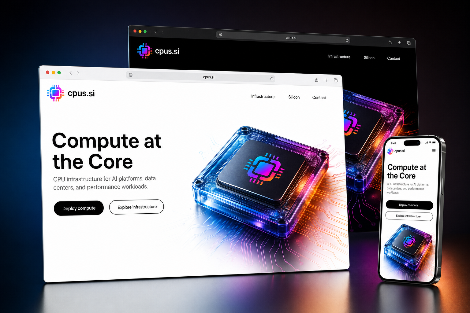 cpus.si website concept preview