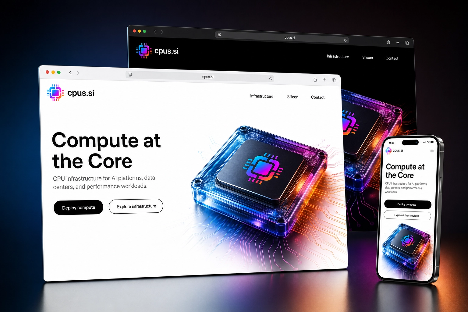 cpus.si website concept preview