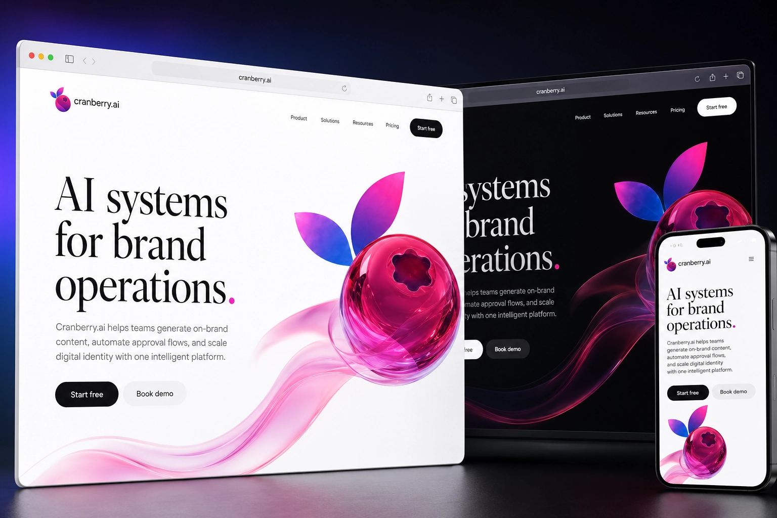 cranberry.ai website concept preview