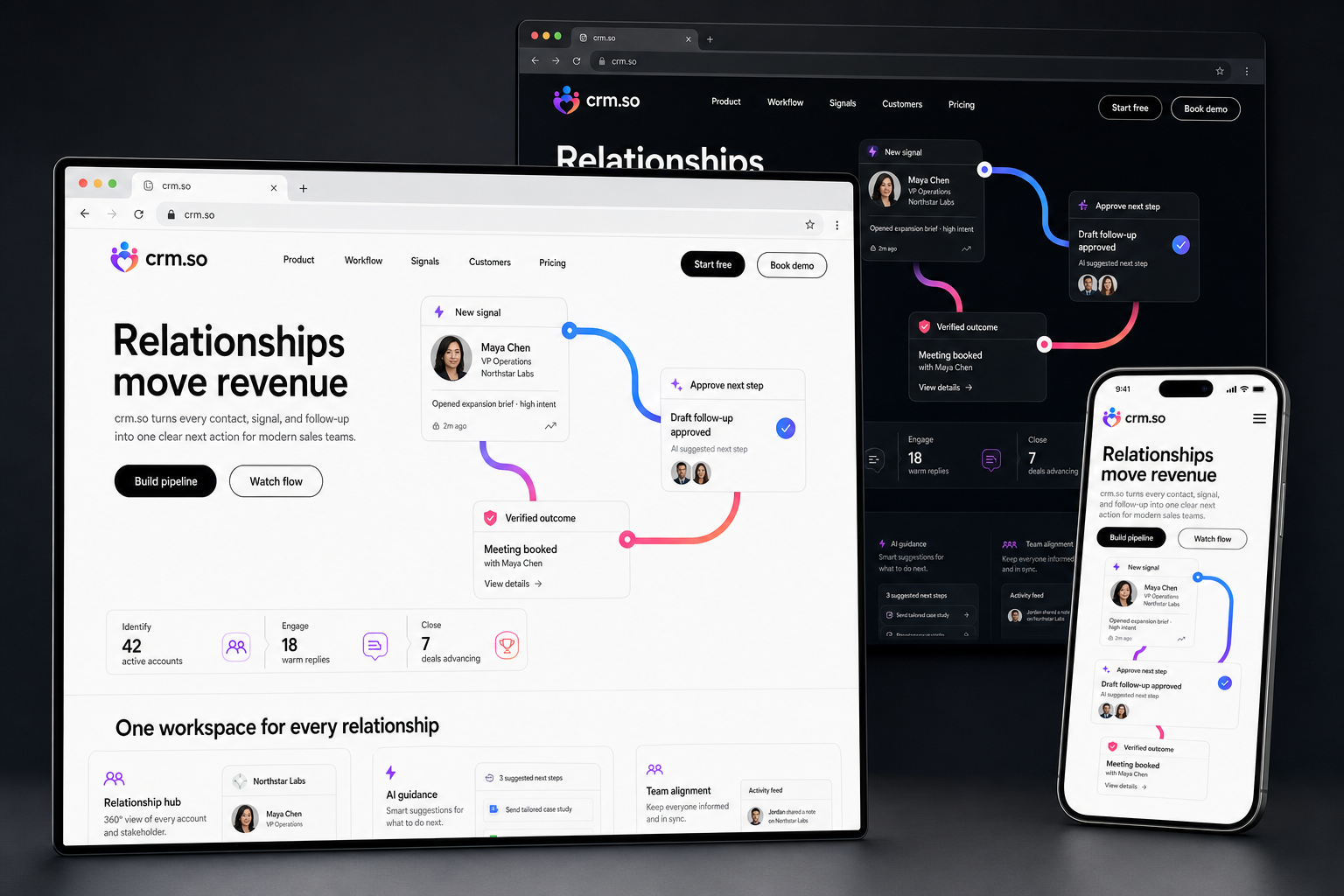 crm.so website concept preview