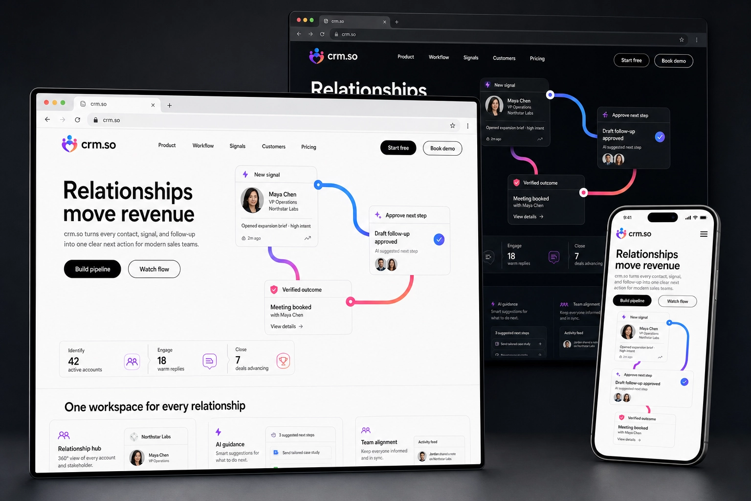 crm.so website concept preview