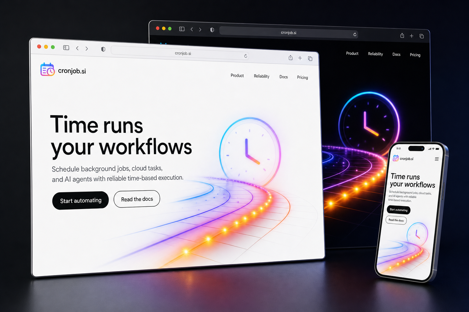 cronjob.si website concept preview