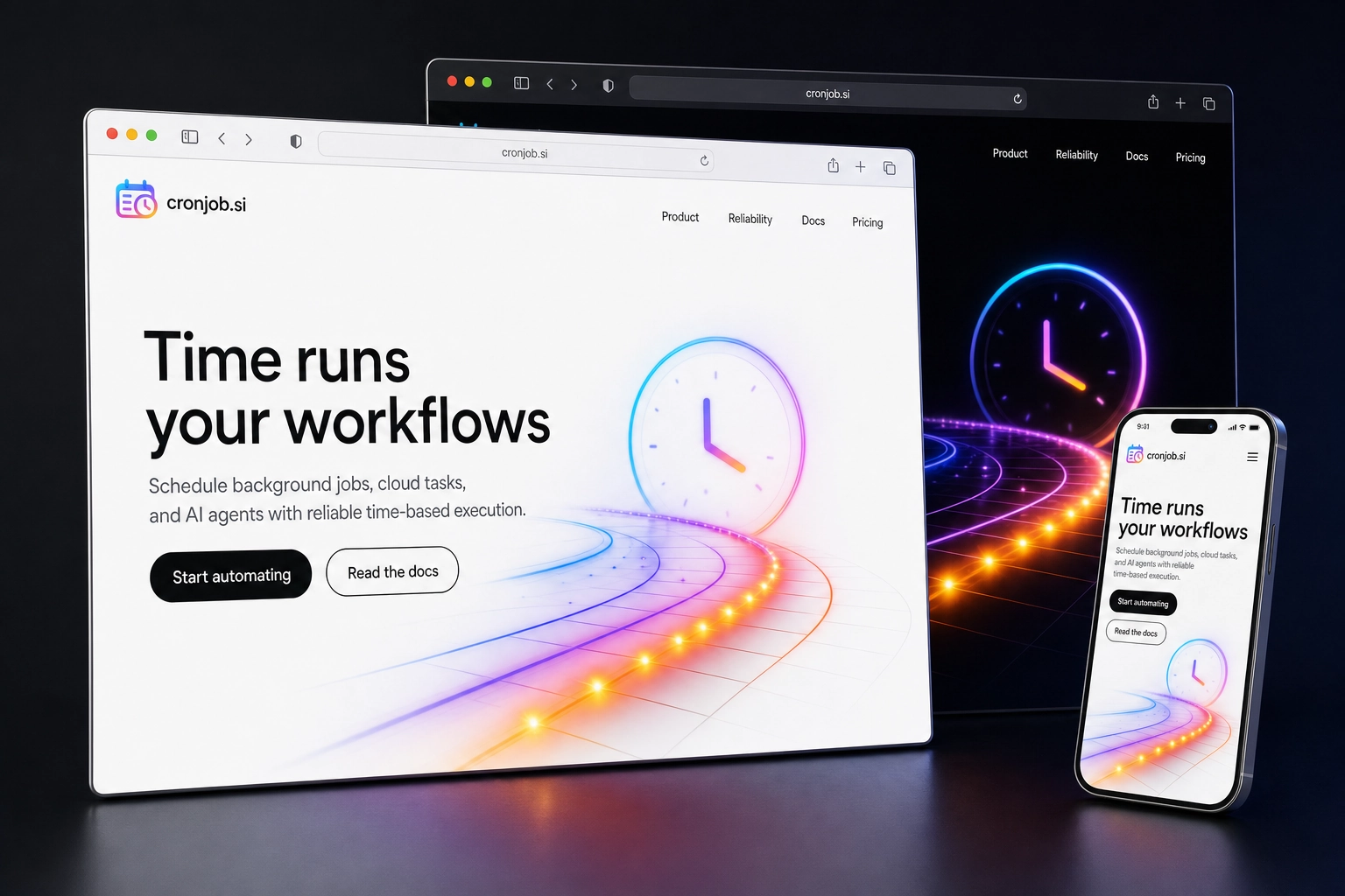 cronjob.si website concept preview