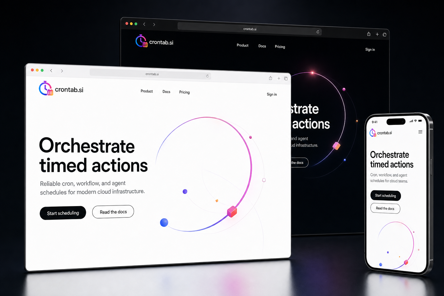 crontab.si website concept preview