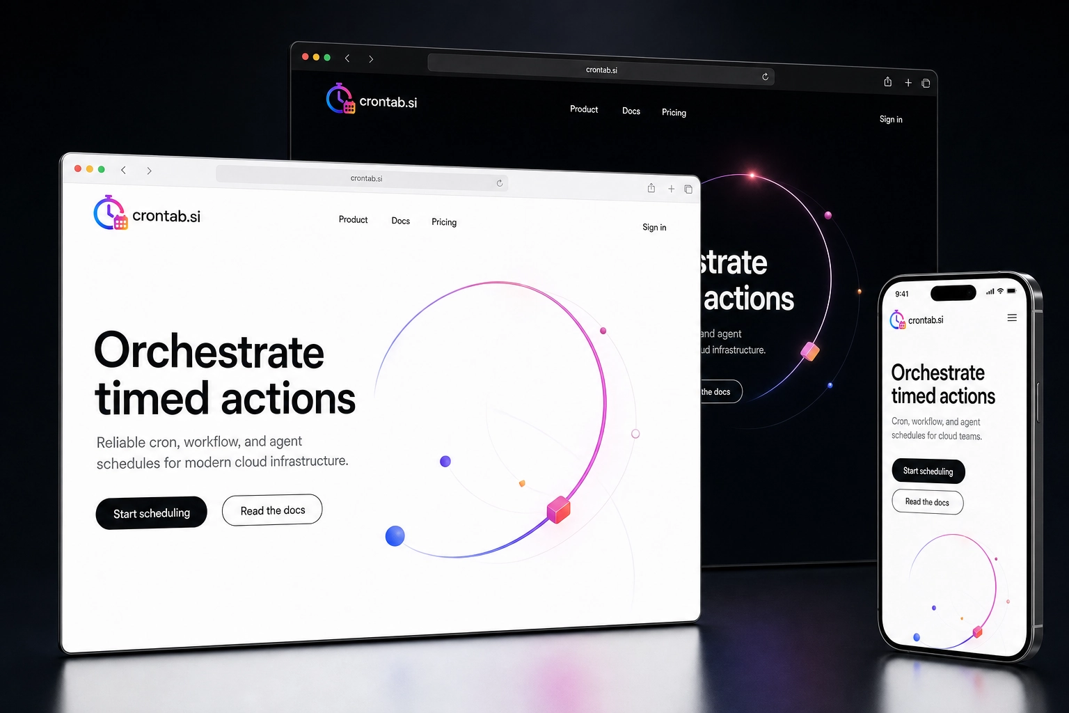 crontab.si website concept preview