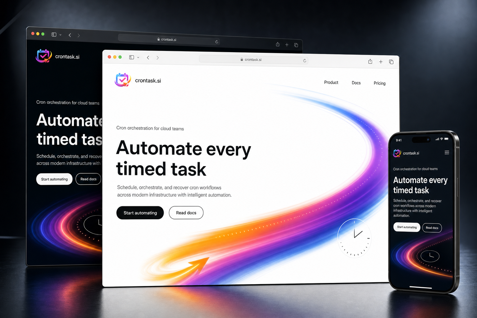 crontask.si website concept preview