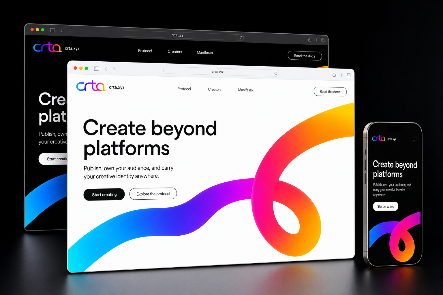 crta.xyz website concept preview enlarged
