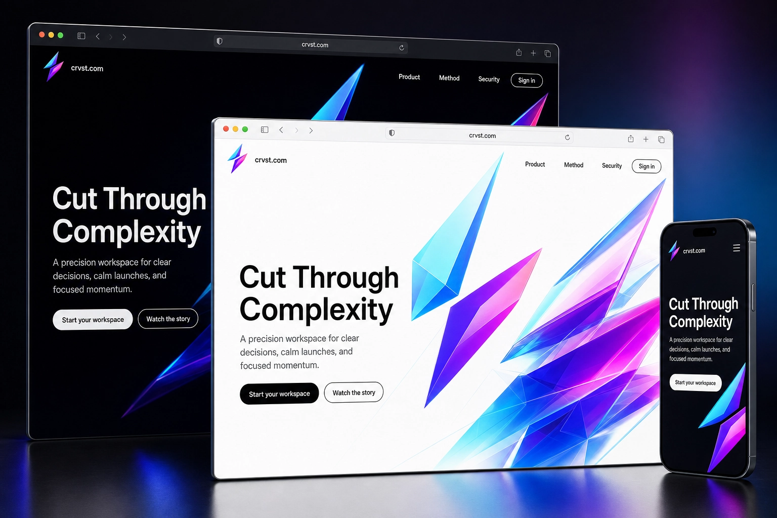 crvst.com website concept preview
