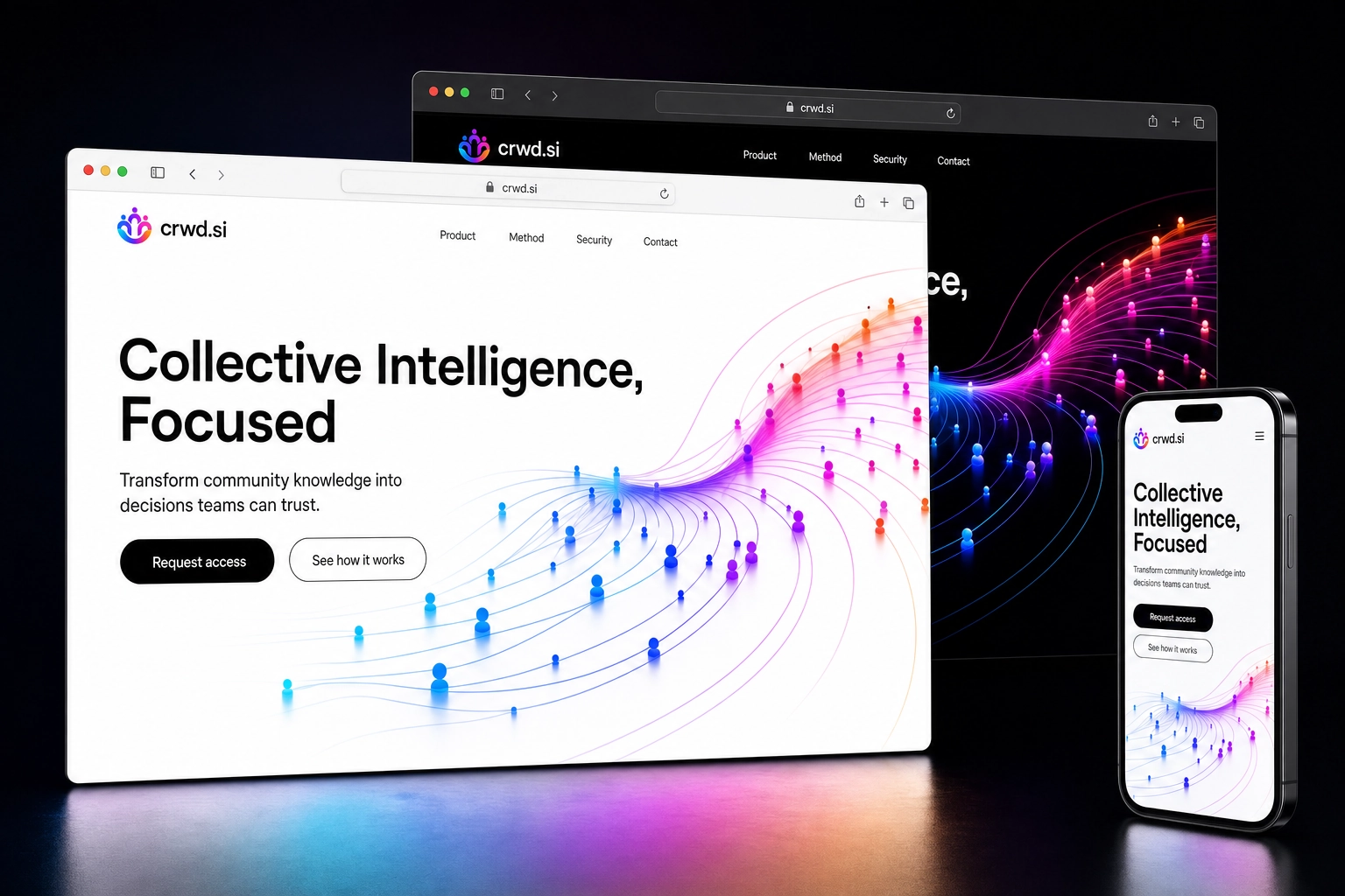 crwd.si website concept preview