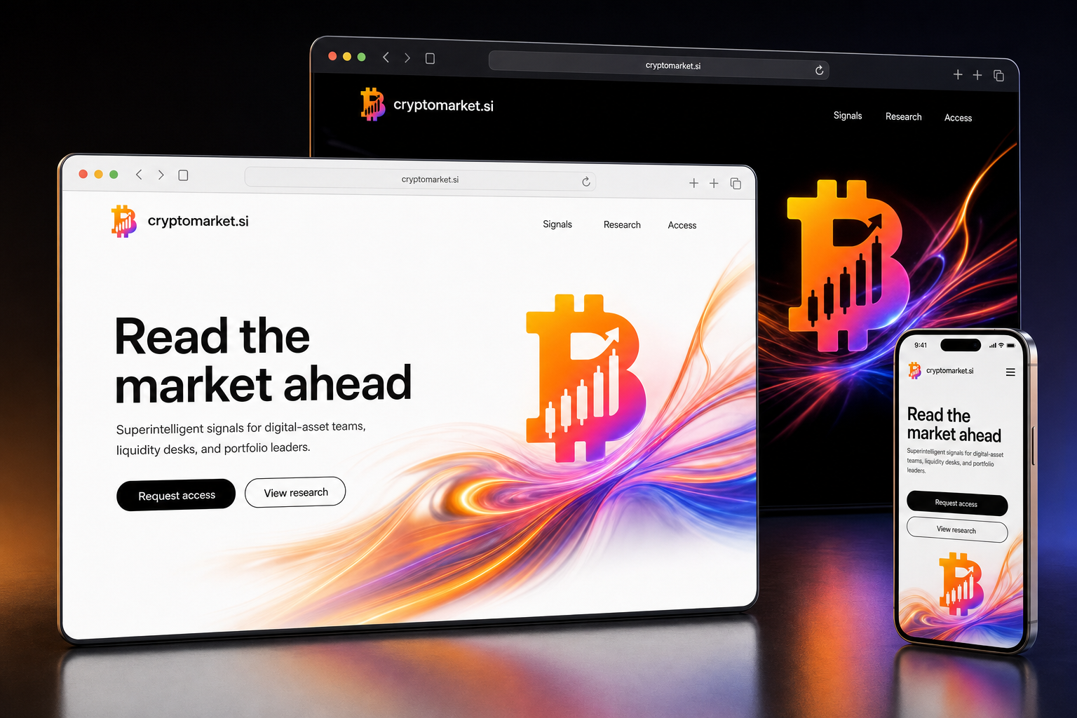 cryptomarket.si website concept preview enlarged