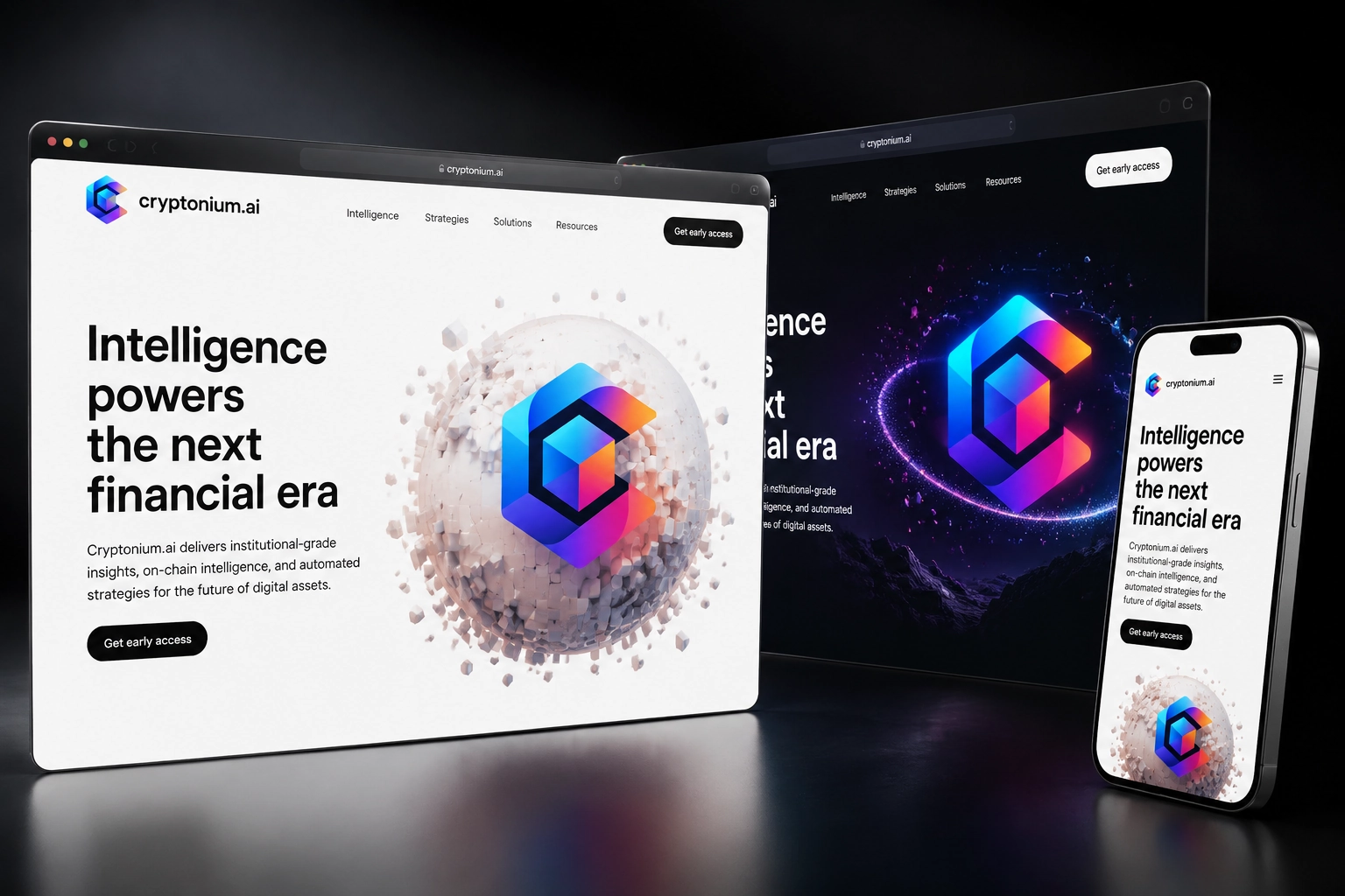 cryptonium.ai website concept preview