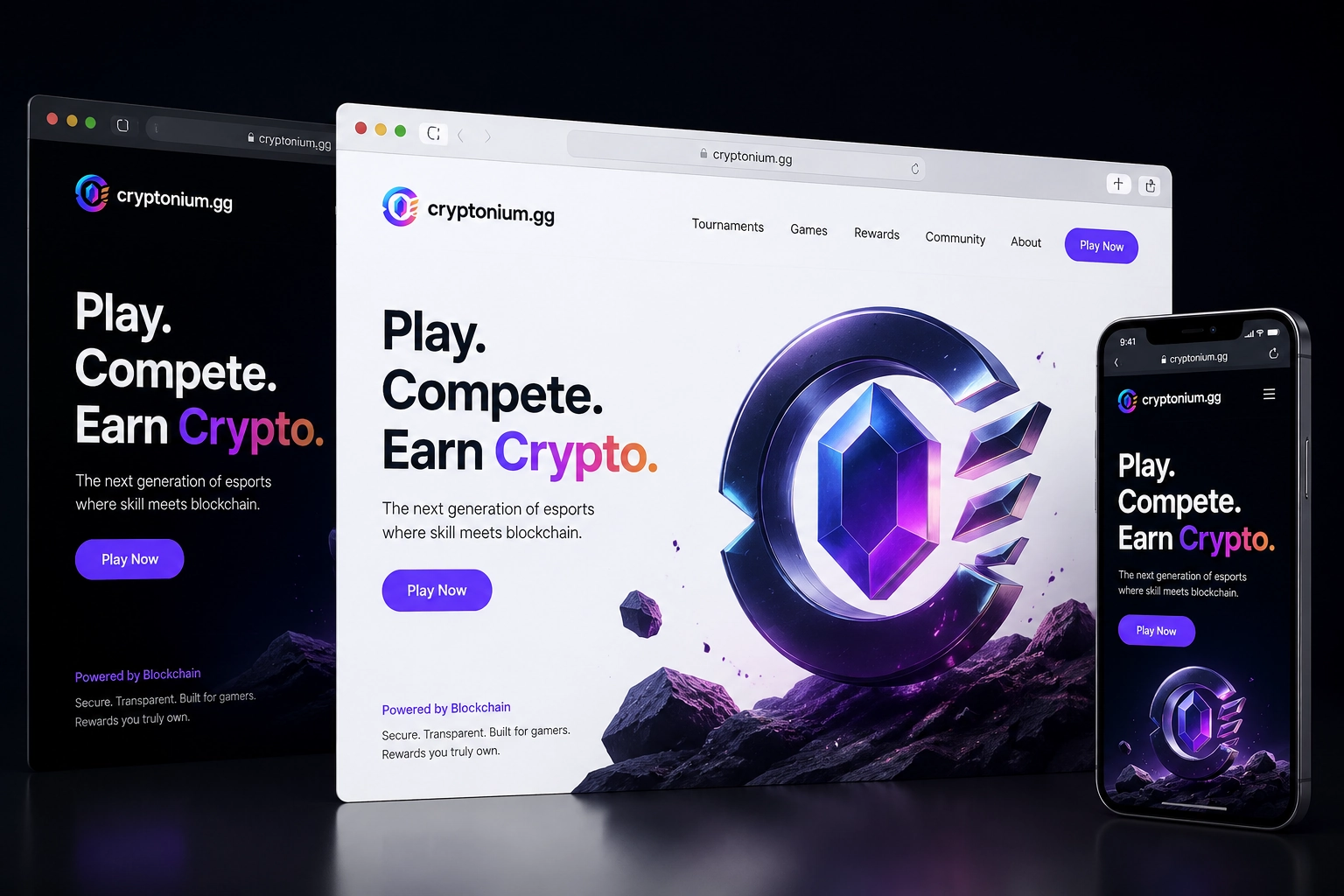 cryptonium.gg website concept preview