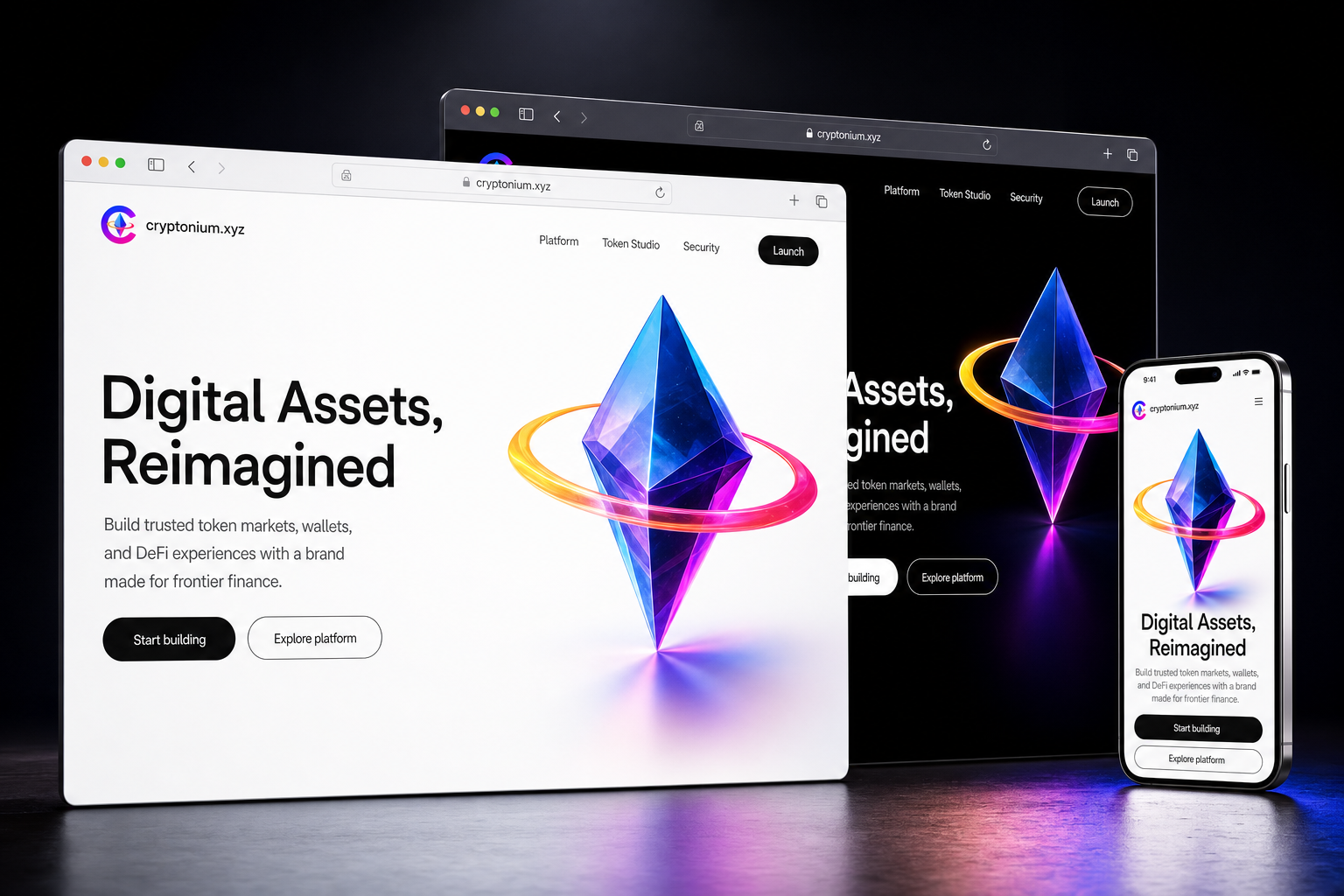 cryptonium.xyz website concept preview