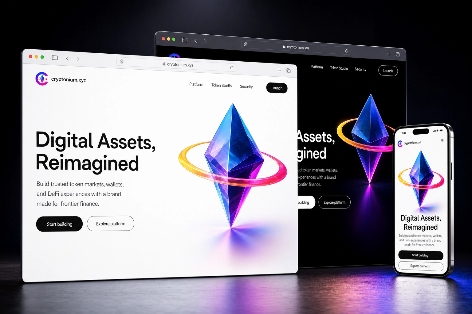 cryptonium.xyz website concept preview