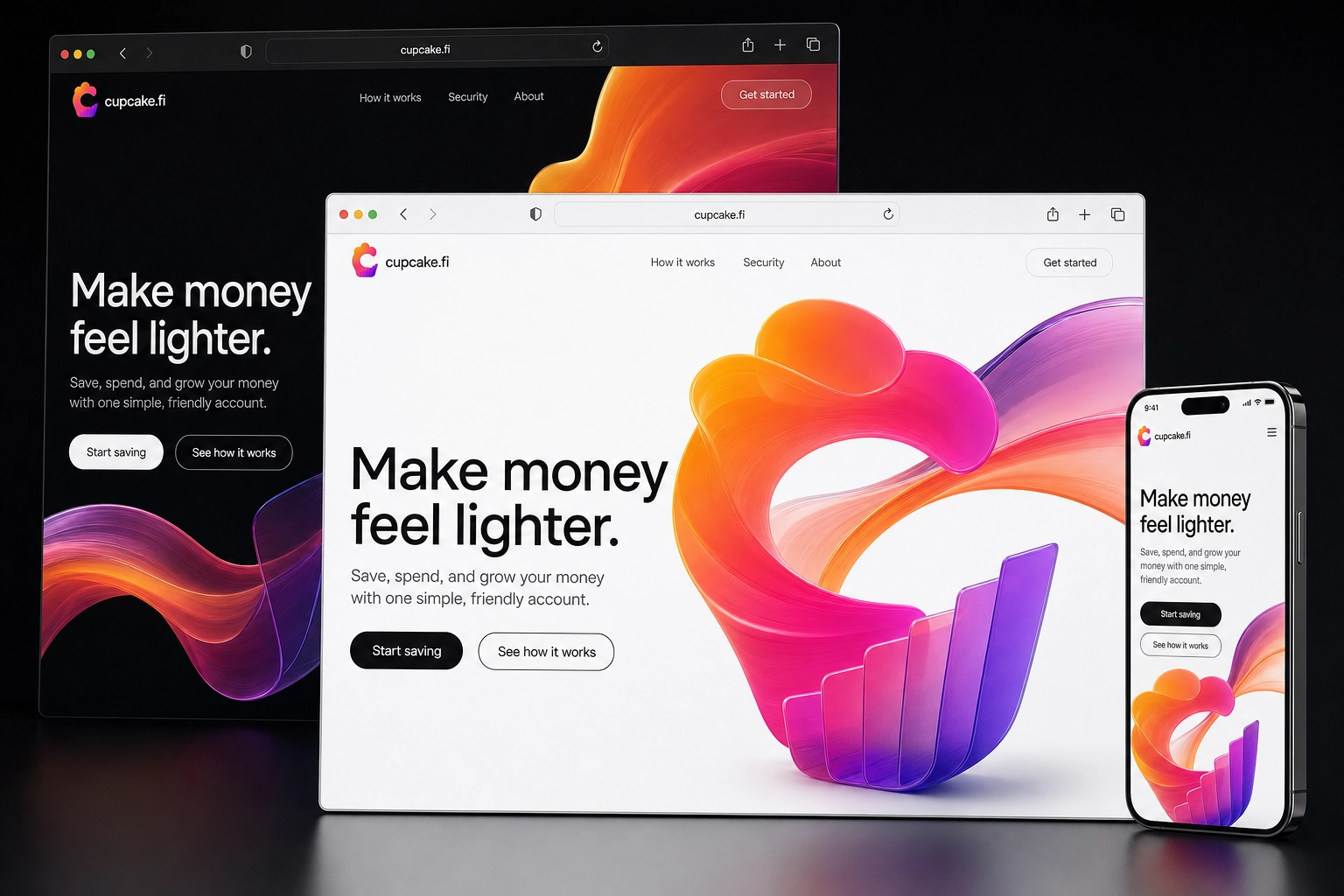 cupcake.fi website concept preview
