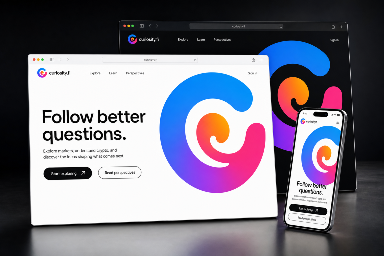 curiosity.fi website concept preview enlarged