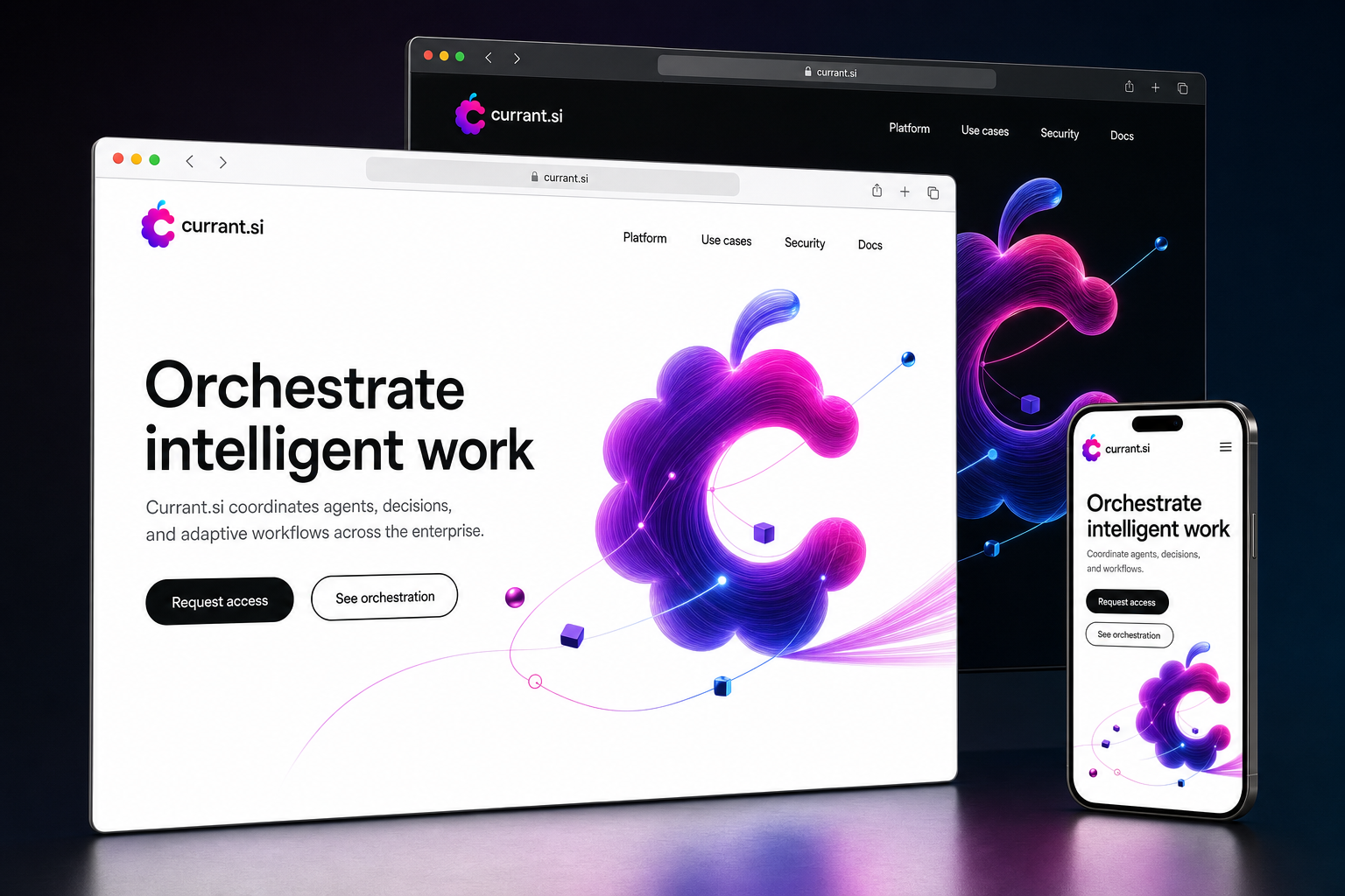 currant.si website concept preview