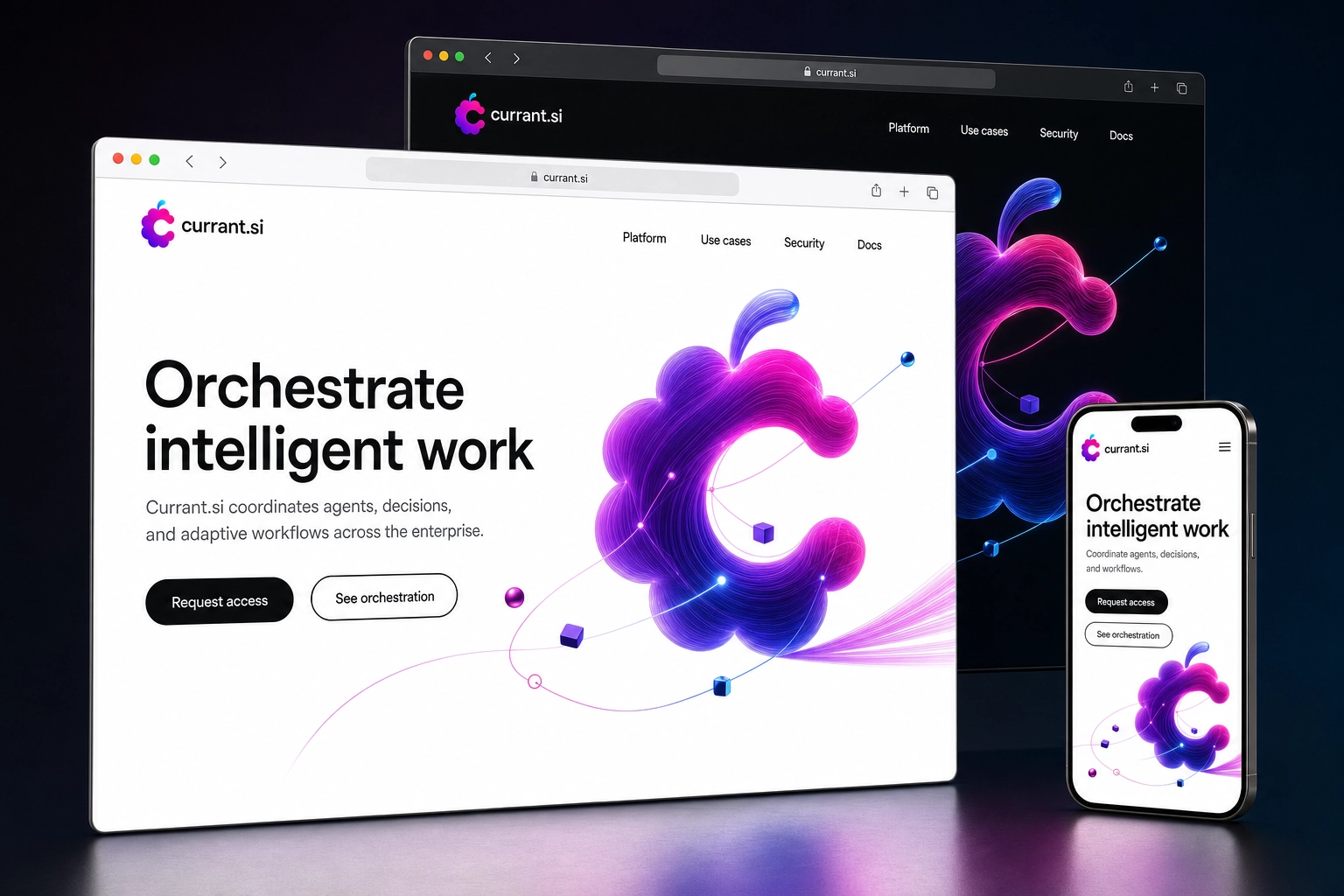 currant.si website concept preview