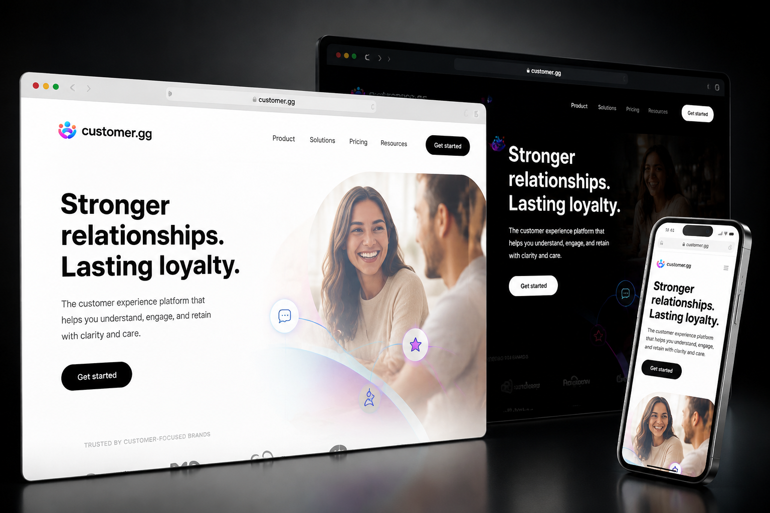 customer.gg website concept preview