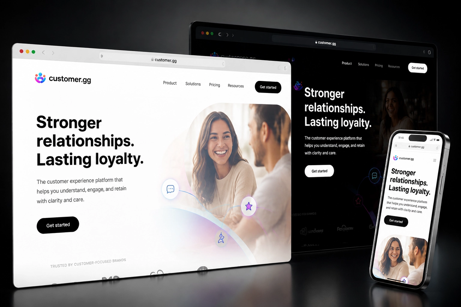 customer.gg website concept preview
