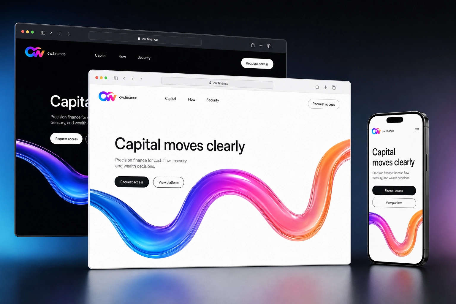 cw.finance website concept preview