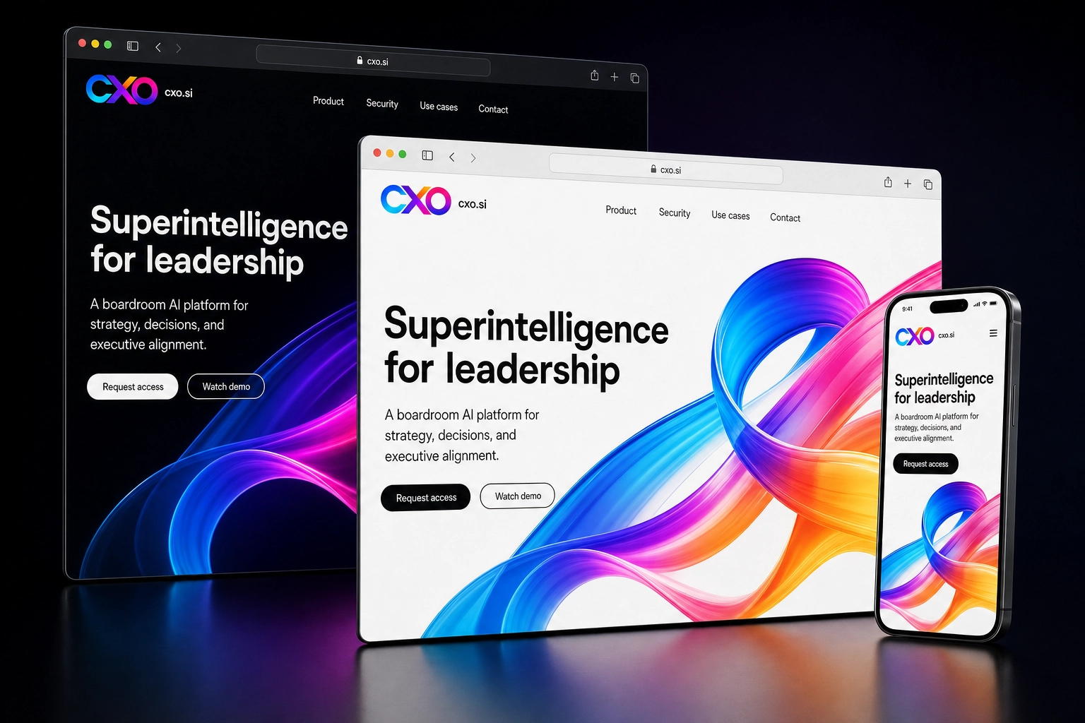 cxo.si website concept preview