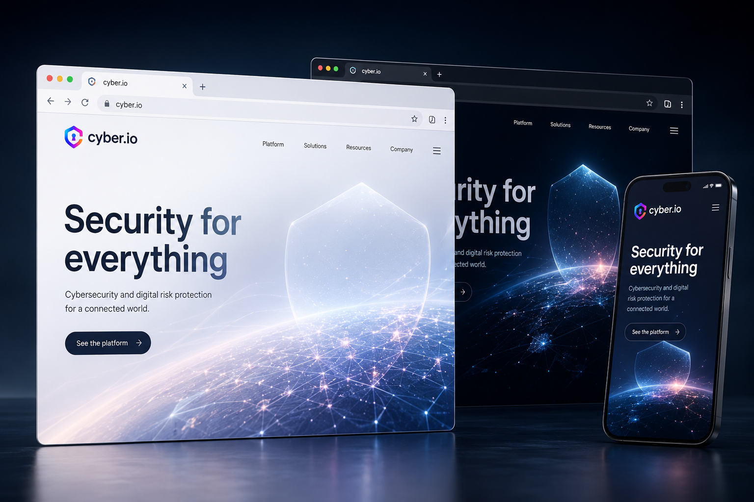 cyber.io website concept preview