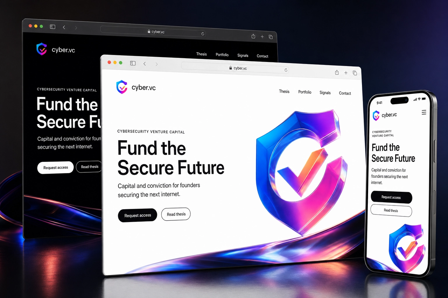 cyber.vc website concept preview