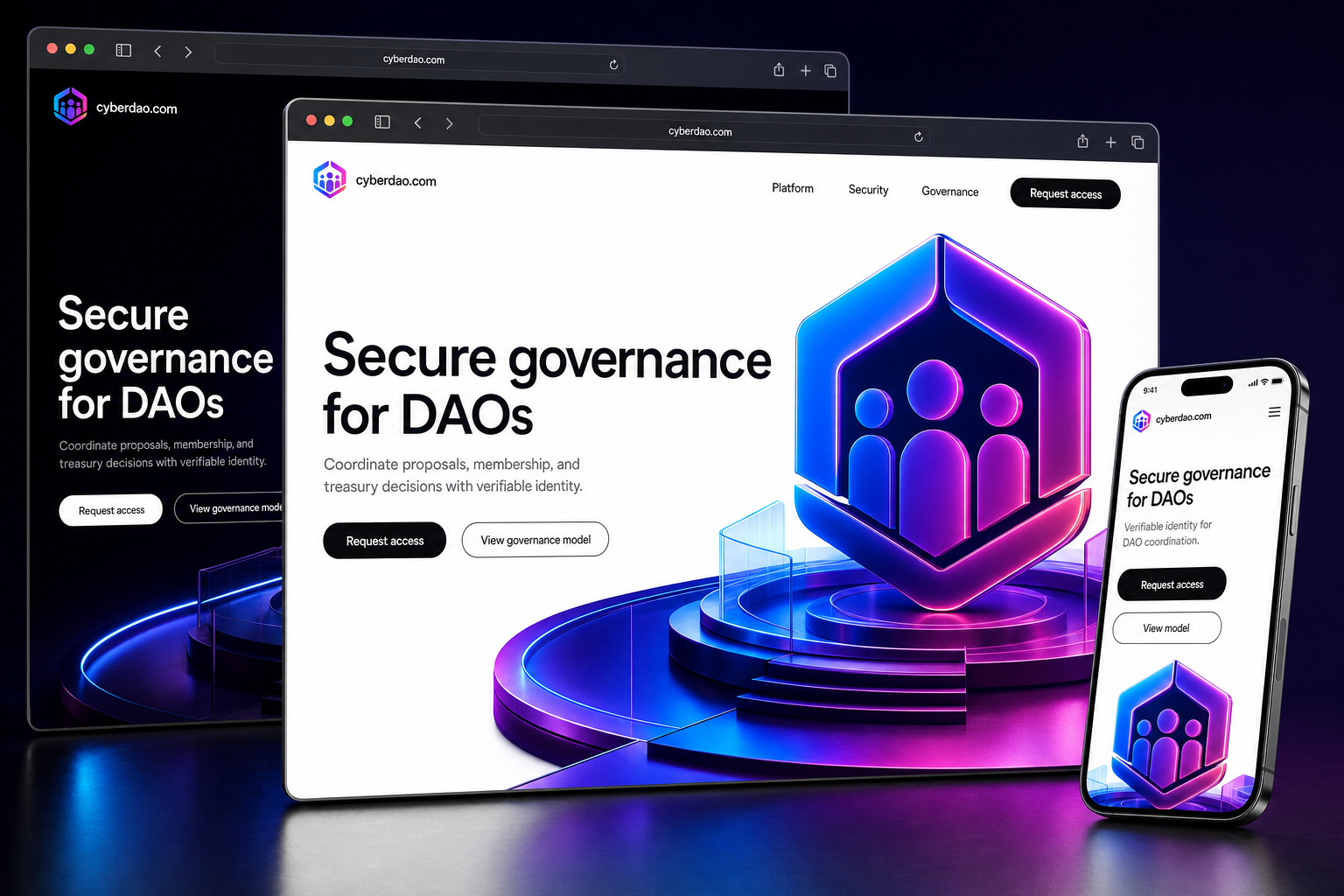 cyberdao.com website concept preview