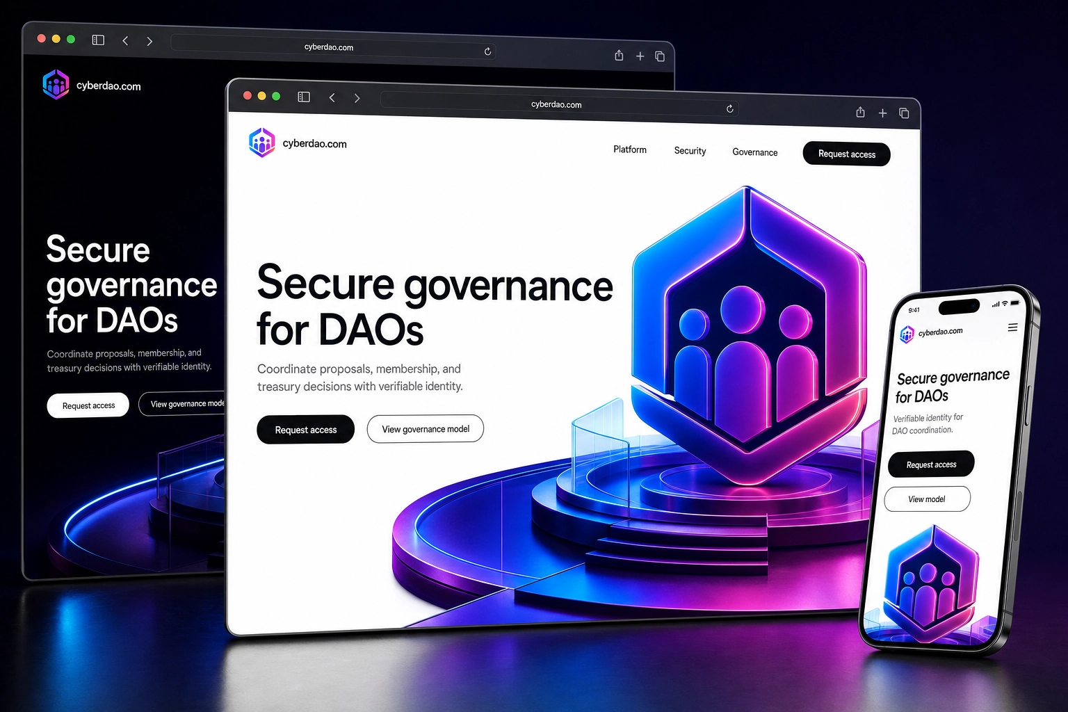 cyberdao.com website concept preview