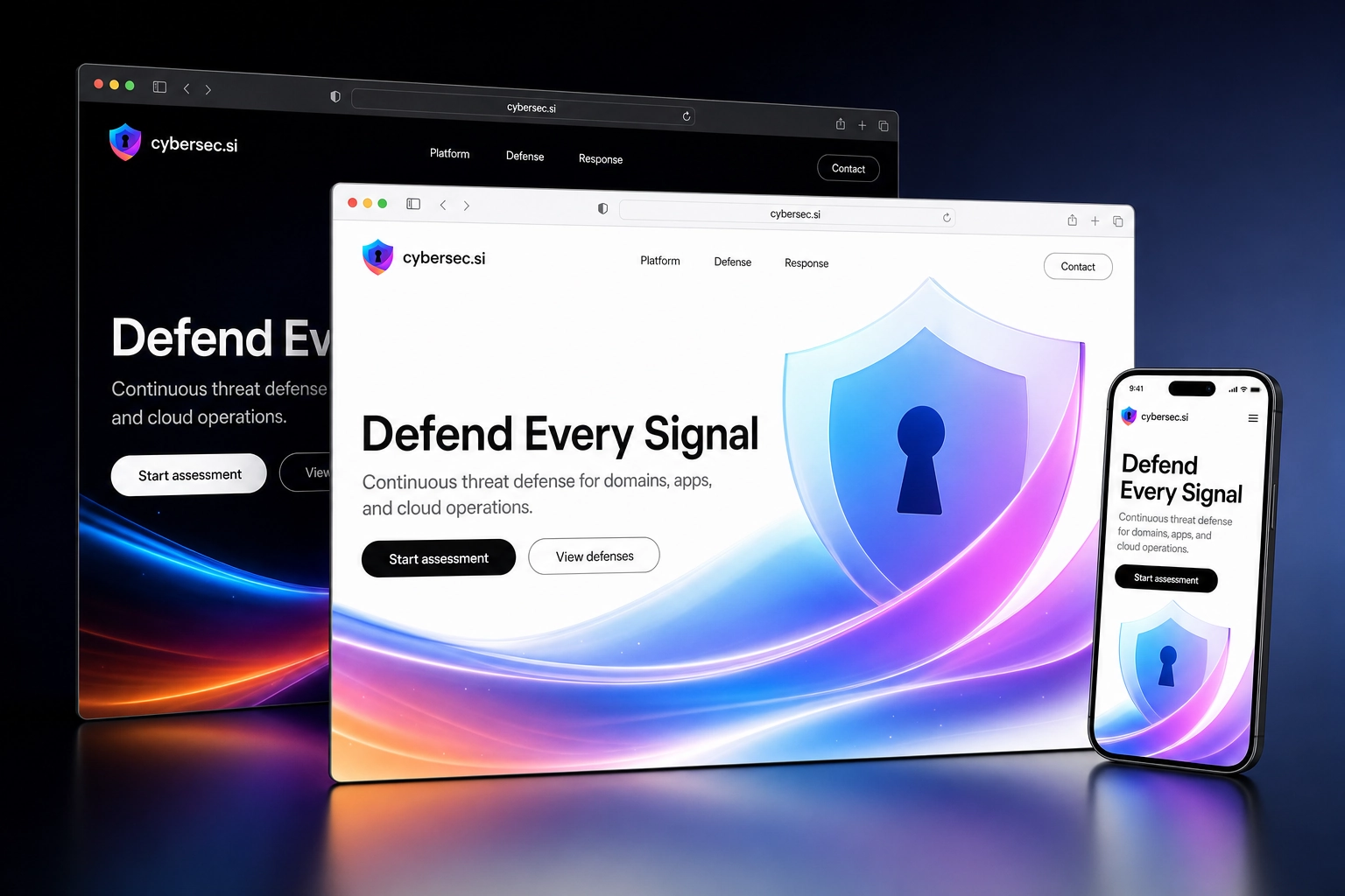 cybersec.si website concept preview