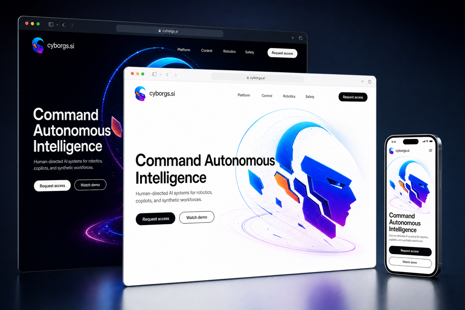 cyborgs.si website concept preview
