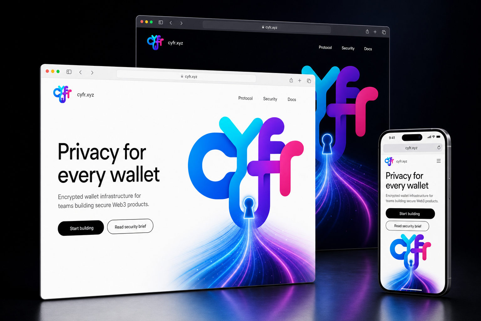 cyfr.xyz website concept preview enlarged