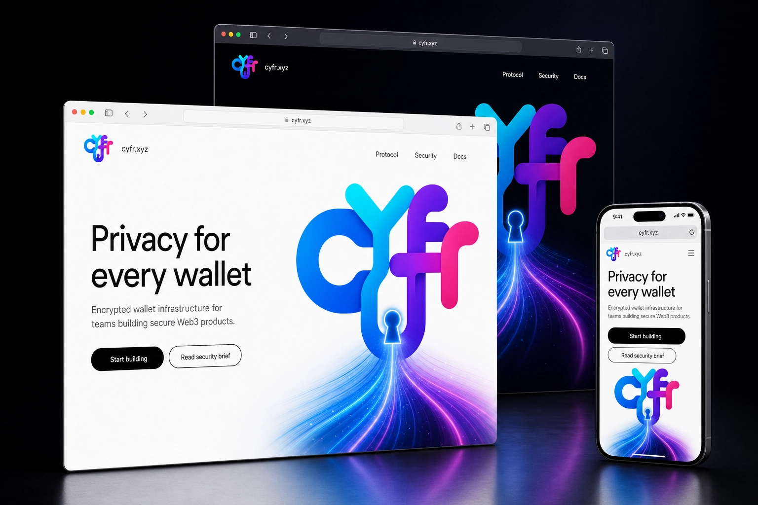 cyfr.xyz website concept preview