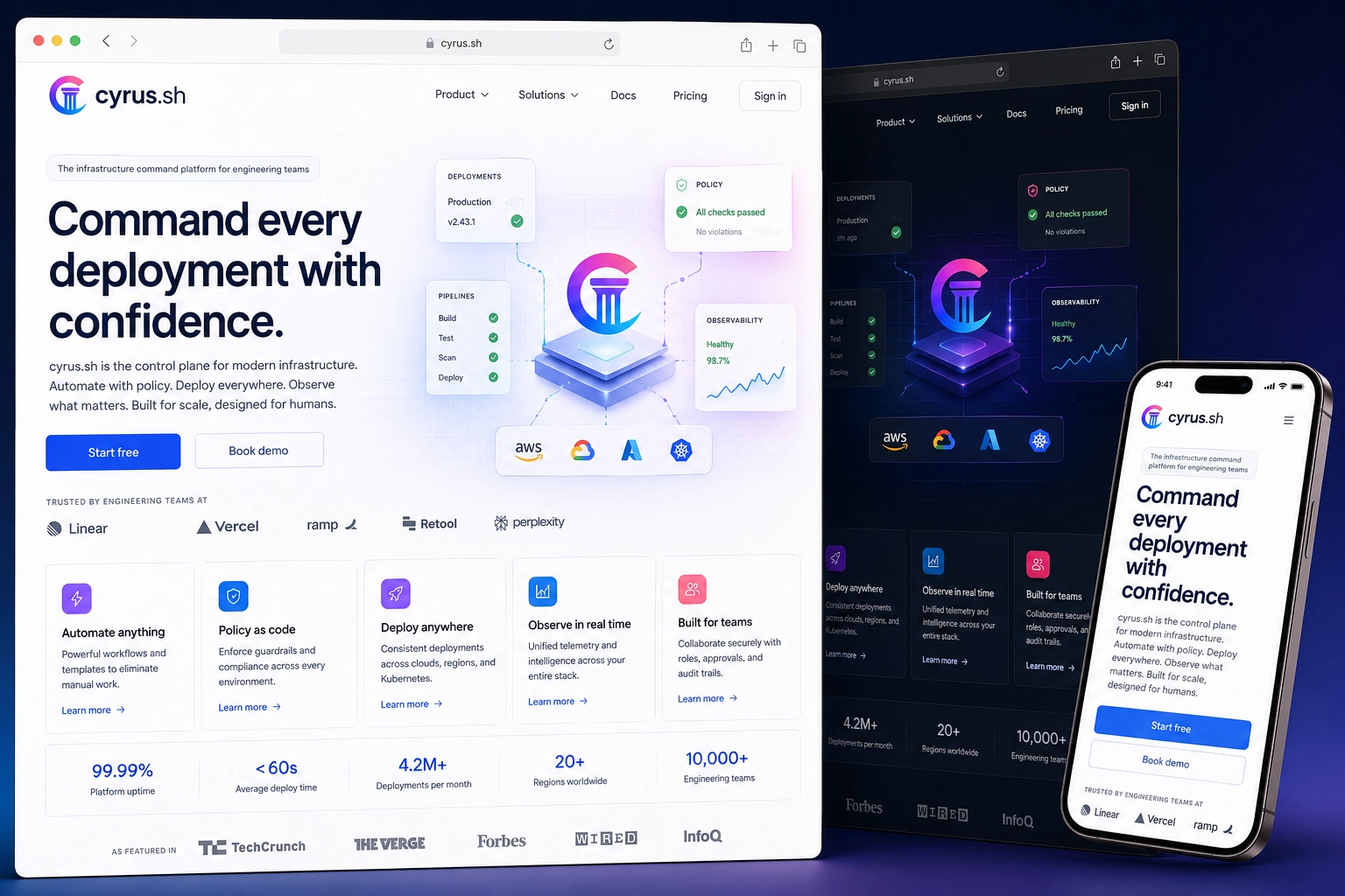 cyrus.sh website concept preview