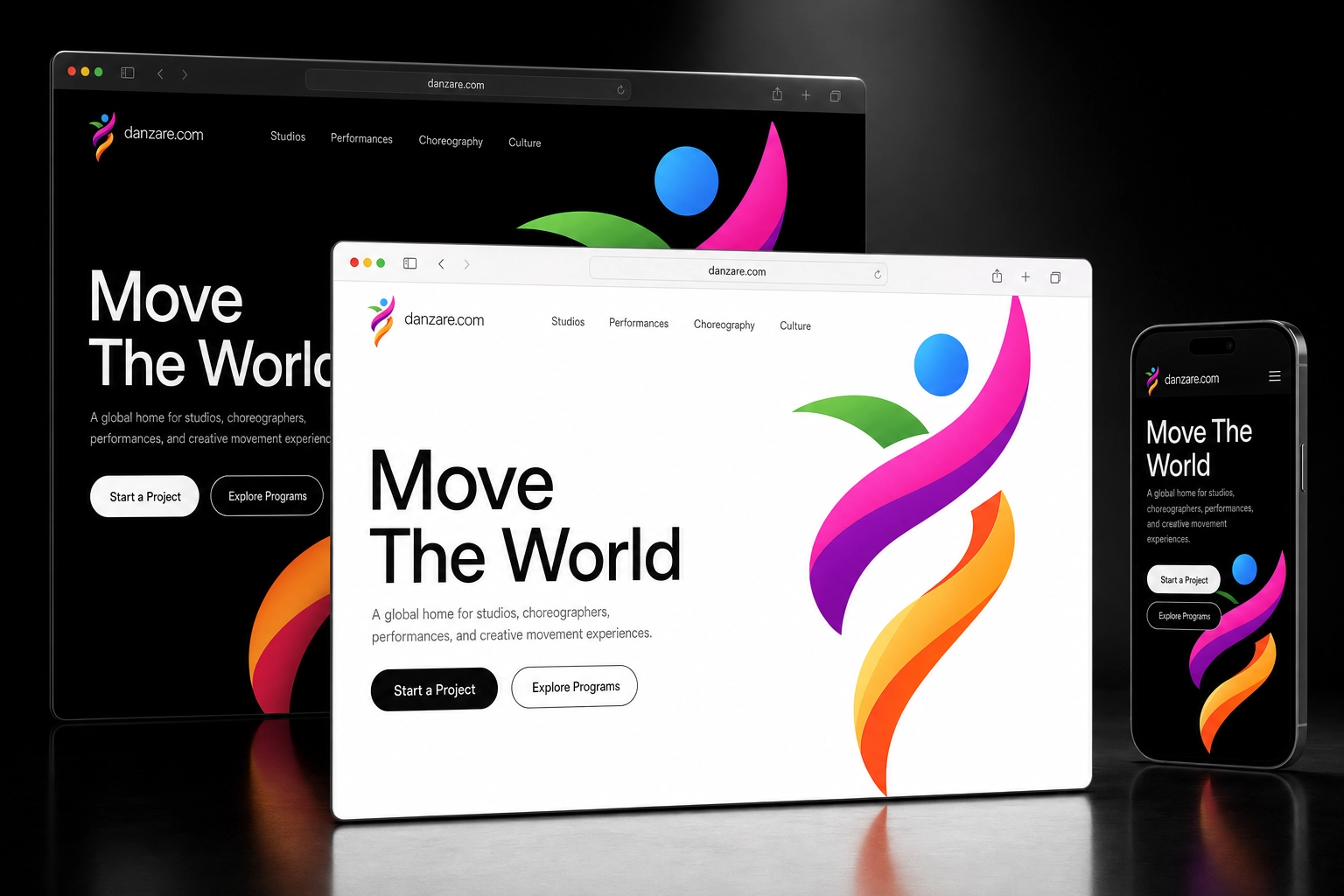 danzare.com website concept preview