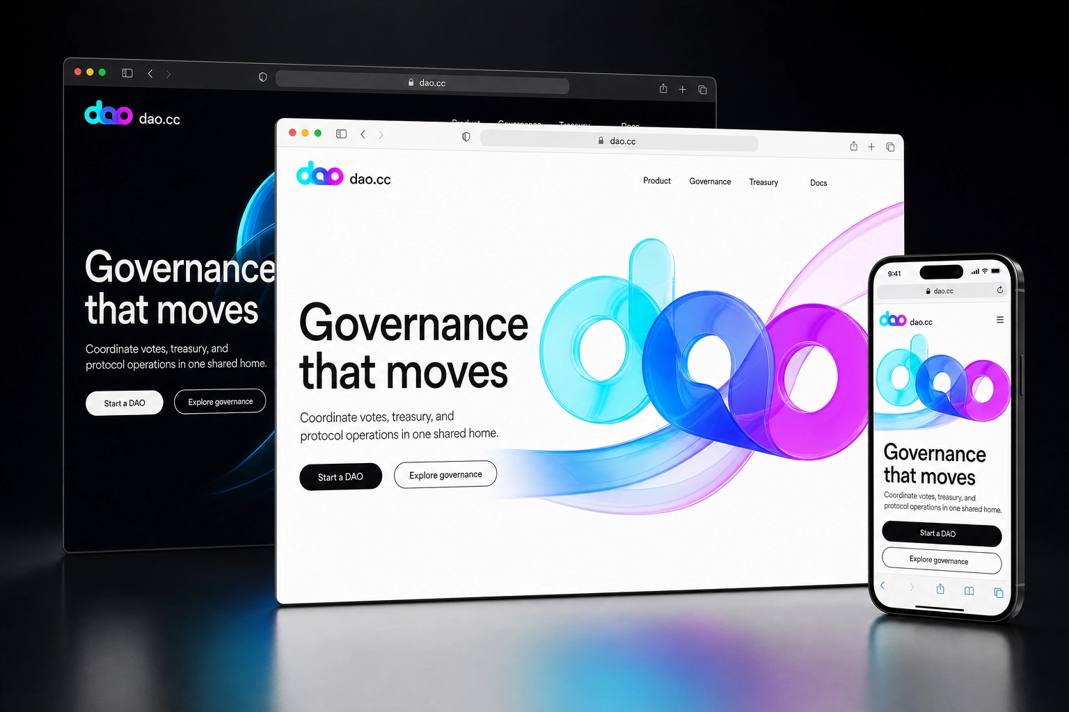 dao.cc website concept preview