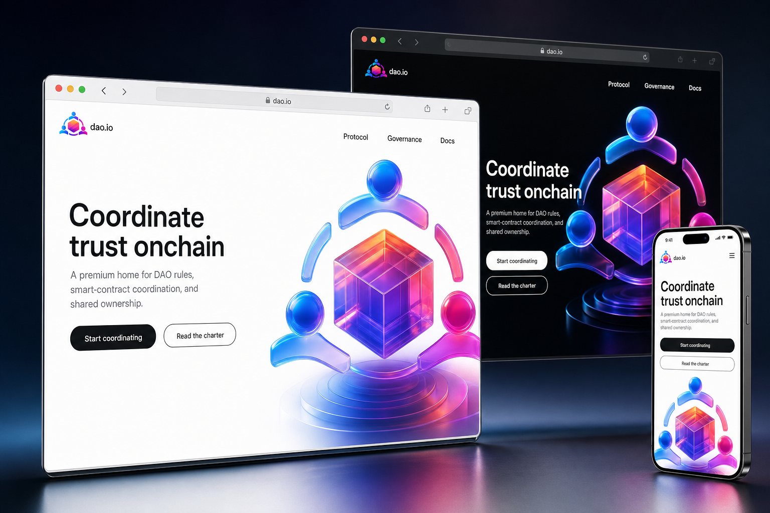 dao.io website concept preview enlarged