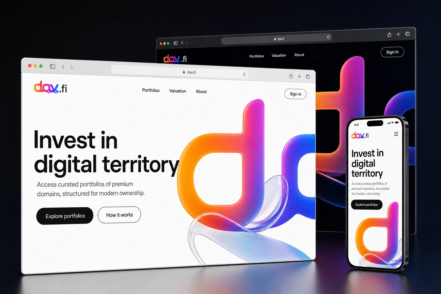 dav.fi website concept preview