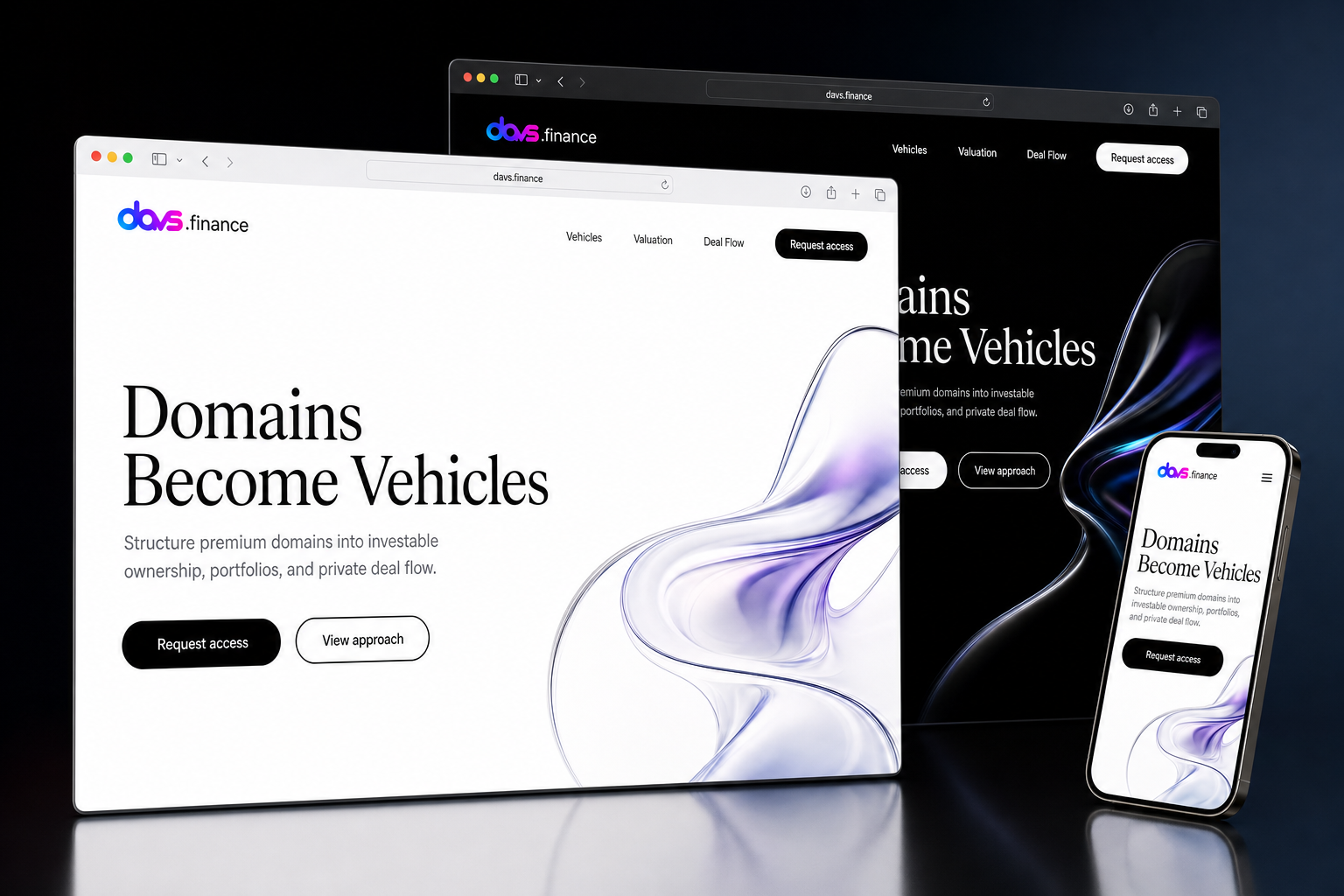 davs.finance website concept preview enlarged
