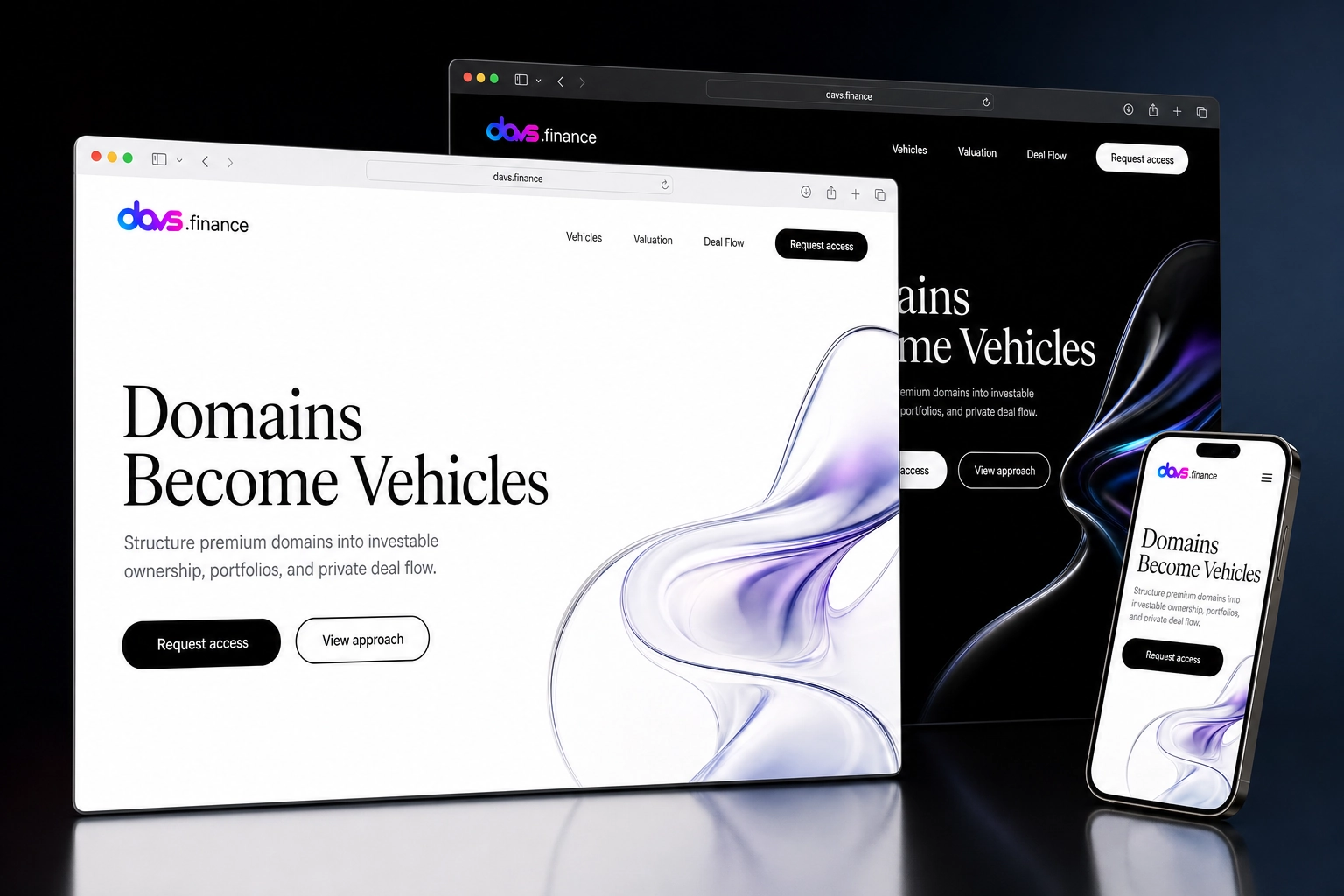 davs.finance website concept preview