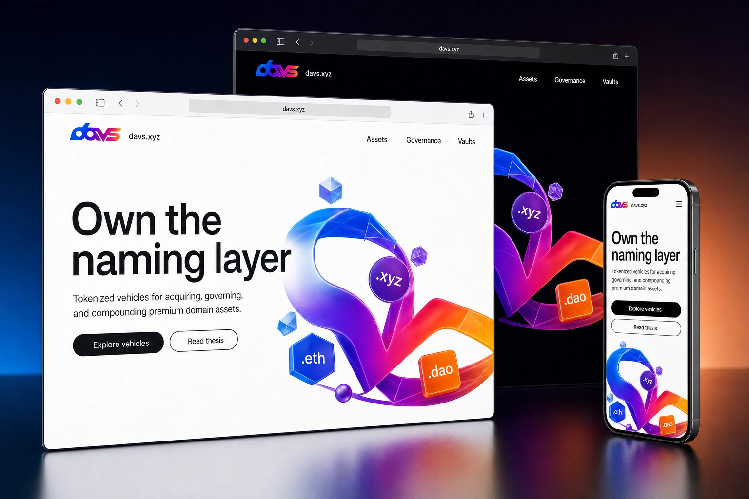 davs.xyz website concept preview