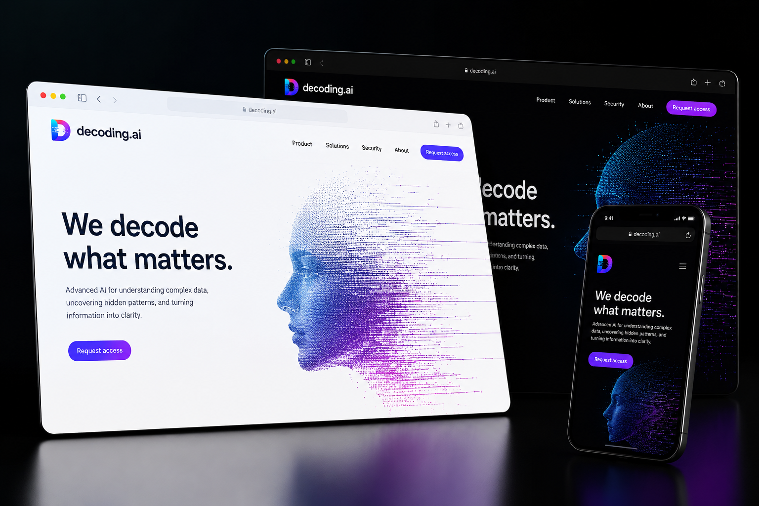 decoding.ai website concept preview